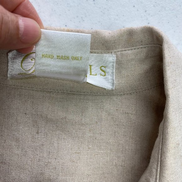 Details Womens Shirt Size M, Linen Cotton, Safari StyleButtondown, Collared, NWT - Picture 8 of 11